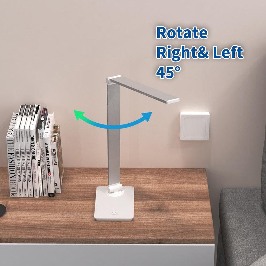 Foldable LED Desk Lamp with Stepless Dimmable Touch Control