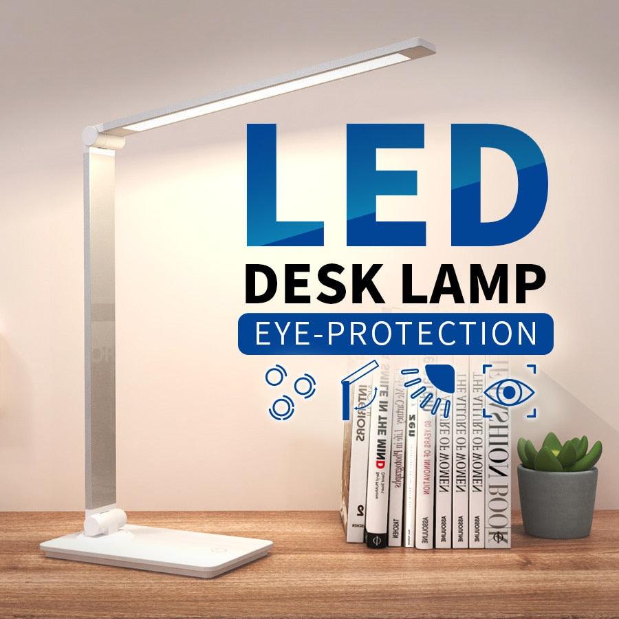 Stevvex foldable LED desk lamp with touch switch in a study environment