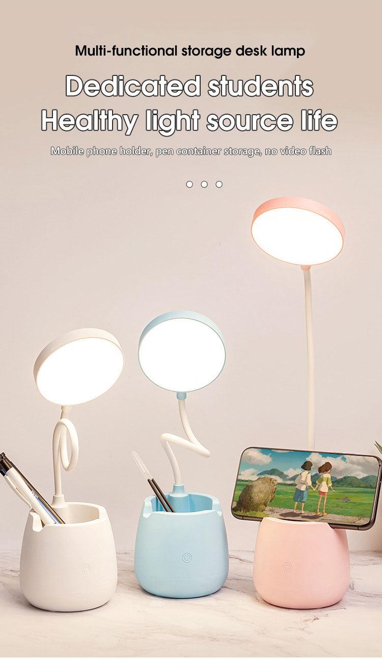 Dimmable LED Desk Lamp with Pen Holder & Eye Protection