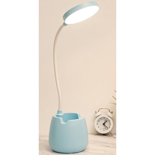 Dimmable LED Desk Lamp with Pen Holder & Eye Protection