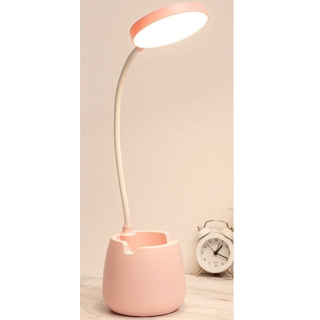 Dimmable LED Desk Lamp with Pen Holder & Eye Protection