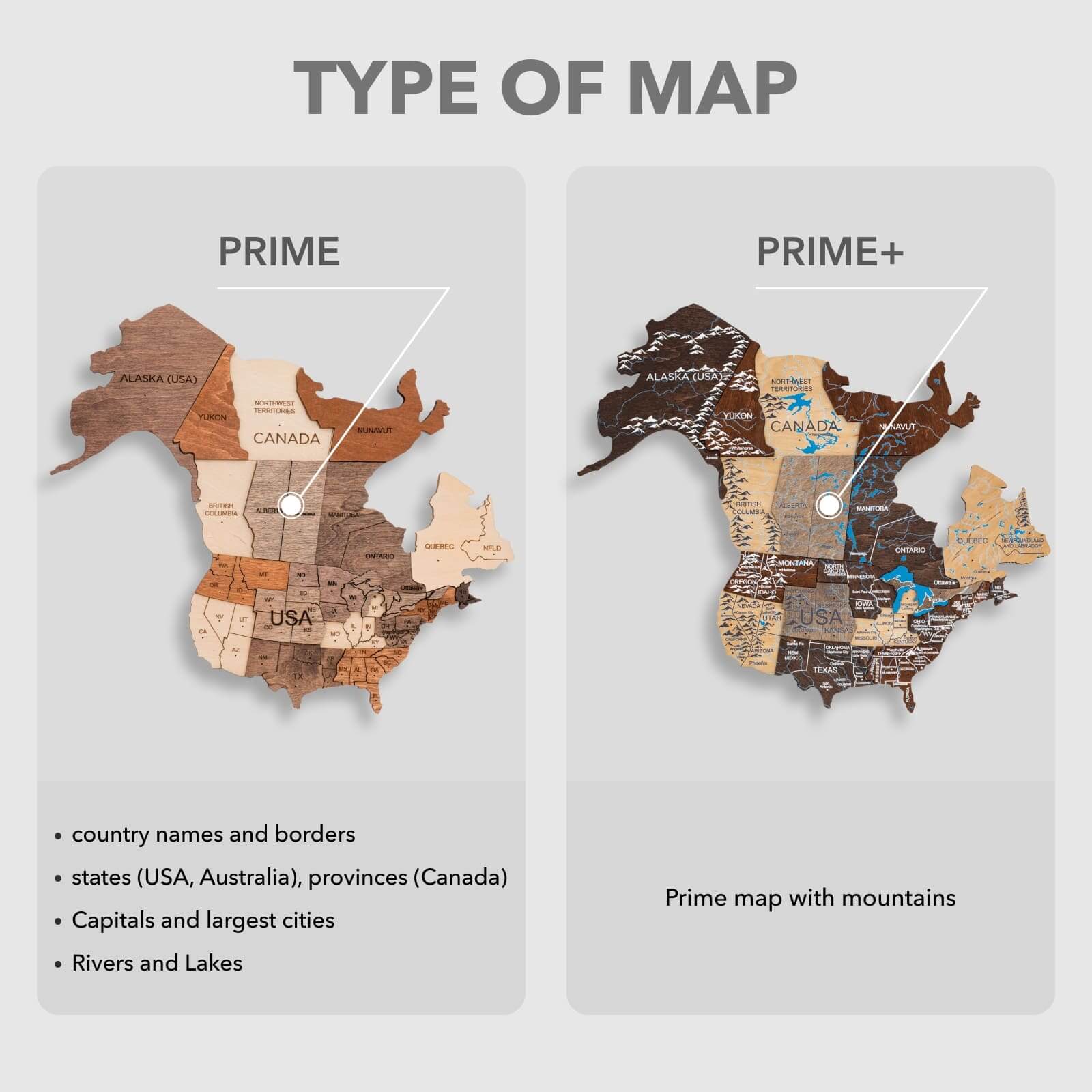 3D LED Wooden World Map Wall Art with Acrylic Background