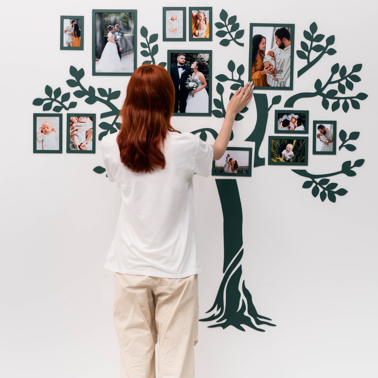 LED Lighted Wooden Family Tree Wall Art for Personalized Decor