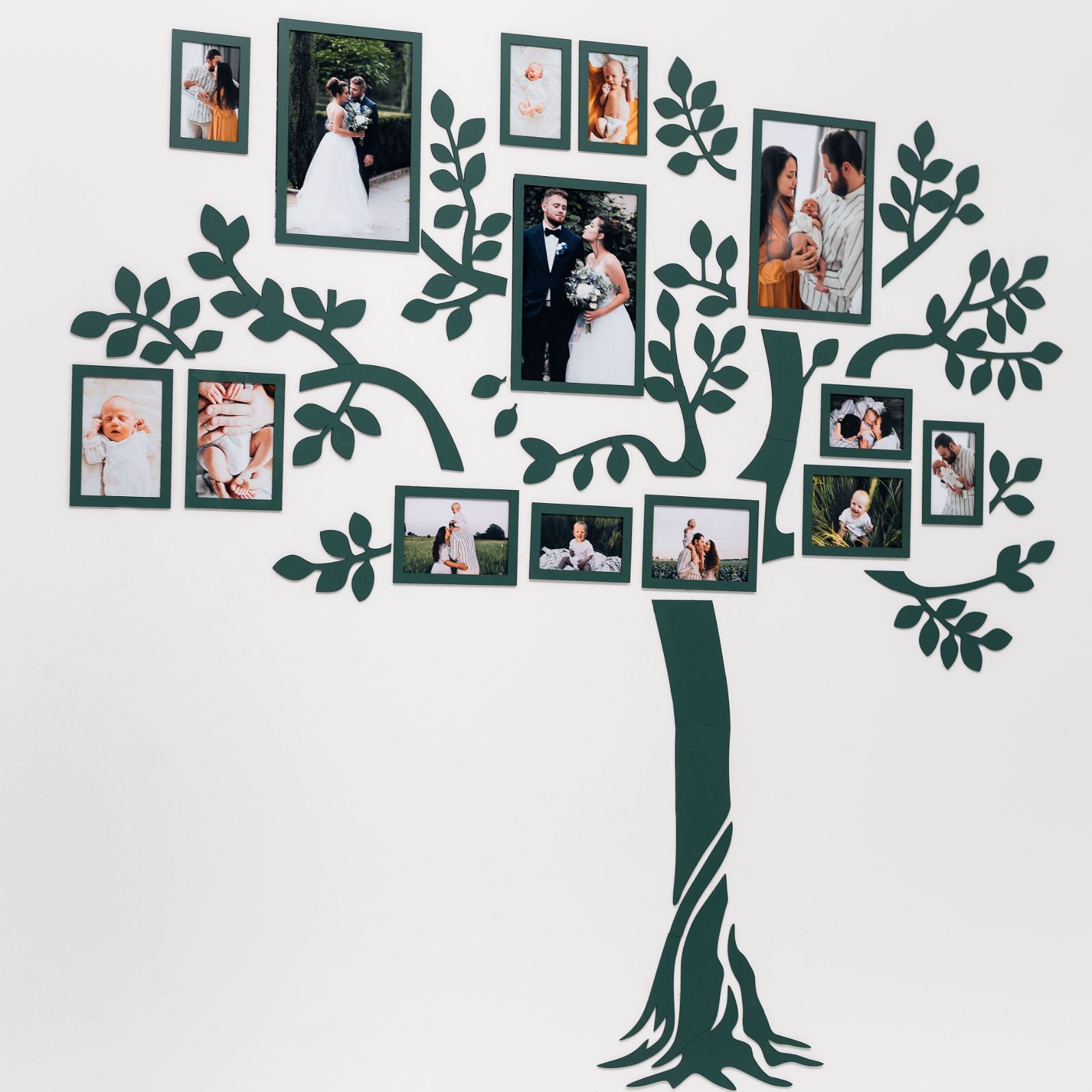 LED Lighted Wooden Family Tree Wall Art for Personalized Decor