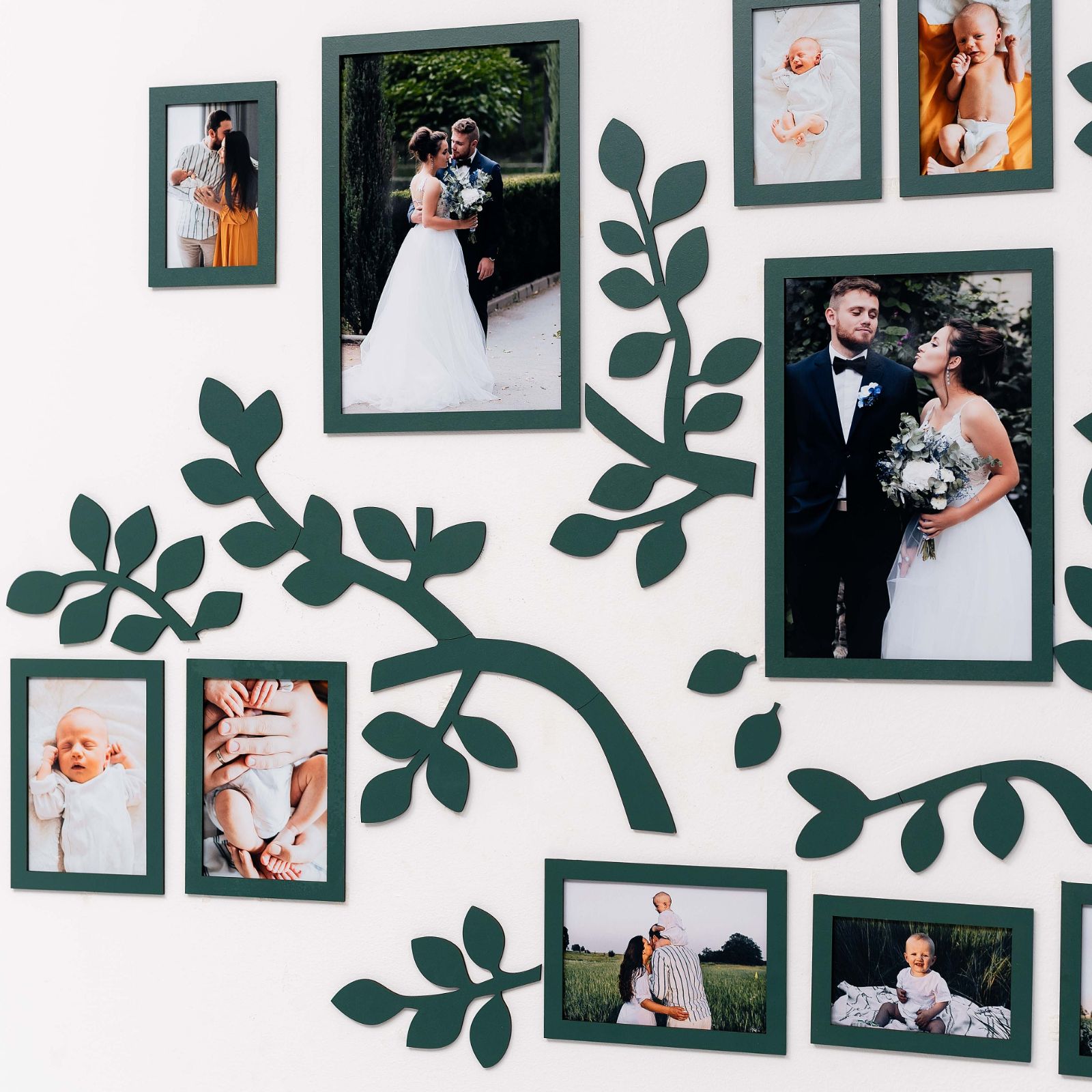 LED Lighted Wooden Family Tree Wall Art for Personalized Decor