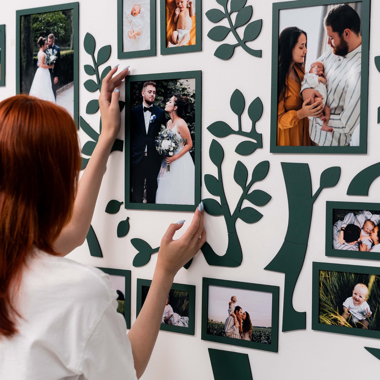 LED Lighted Wooden Family Tree Wall Art for Personalized Decor