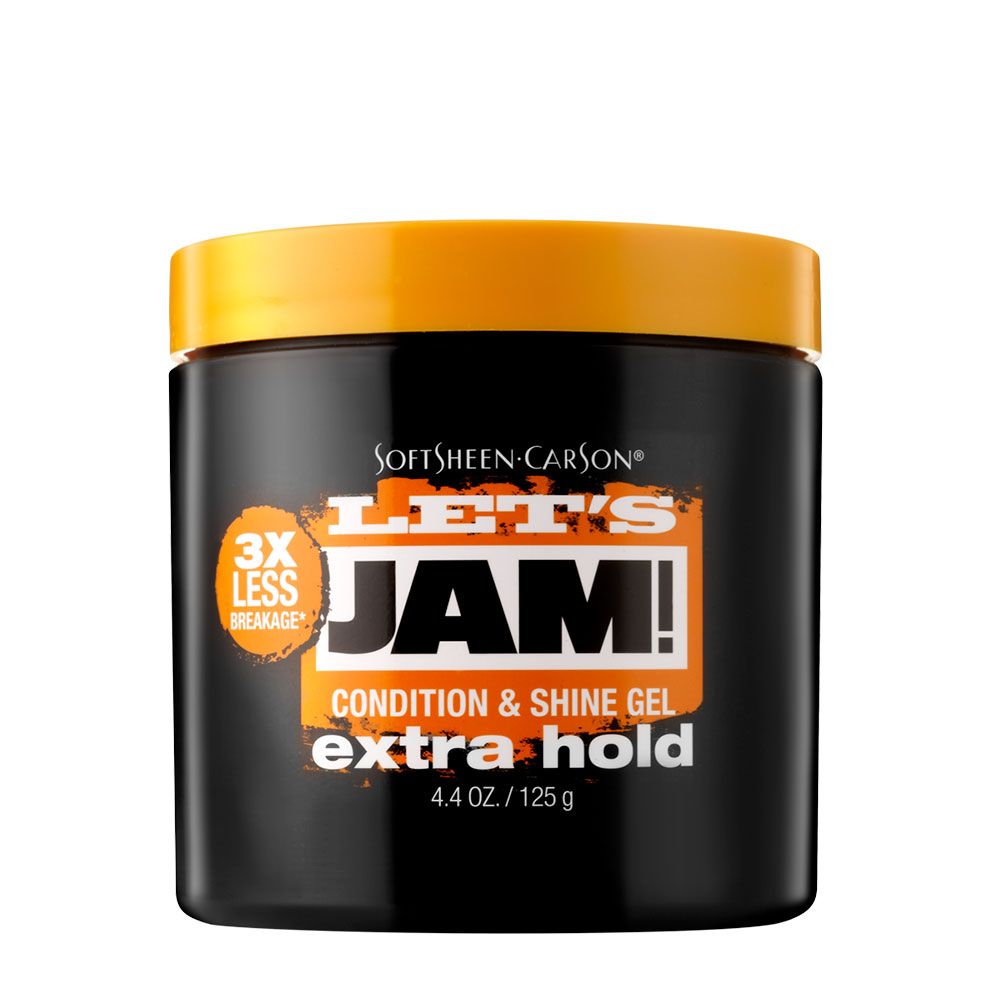 SoftSheen-Carson Let's Jam Shining & Conditioning Gel in black and orange 4.4 oz packaging