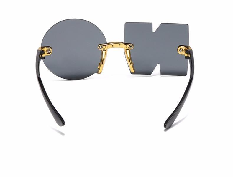 Kids Fun Letter NO Shape Rimless Irregular Sunglasses UV400