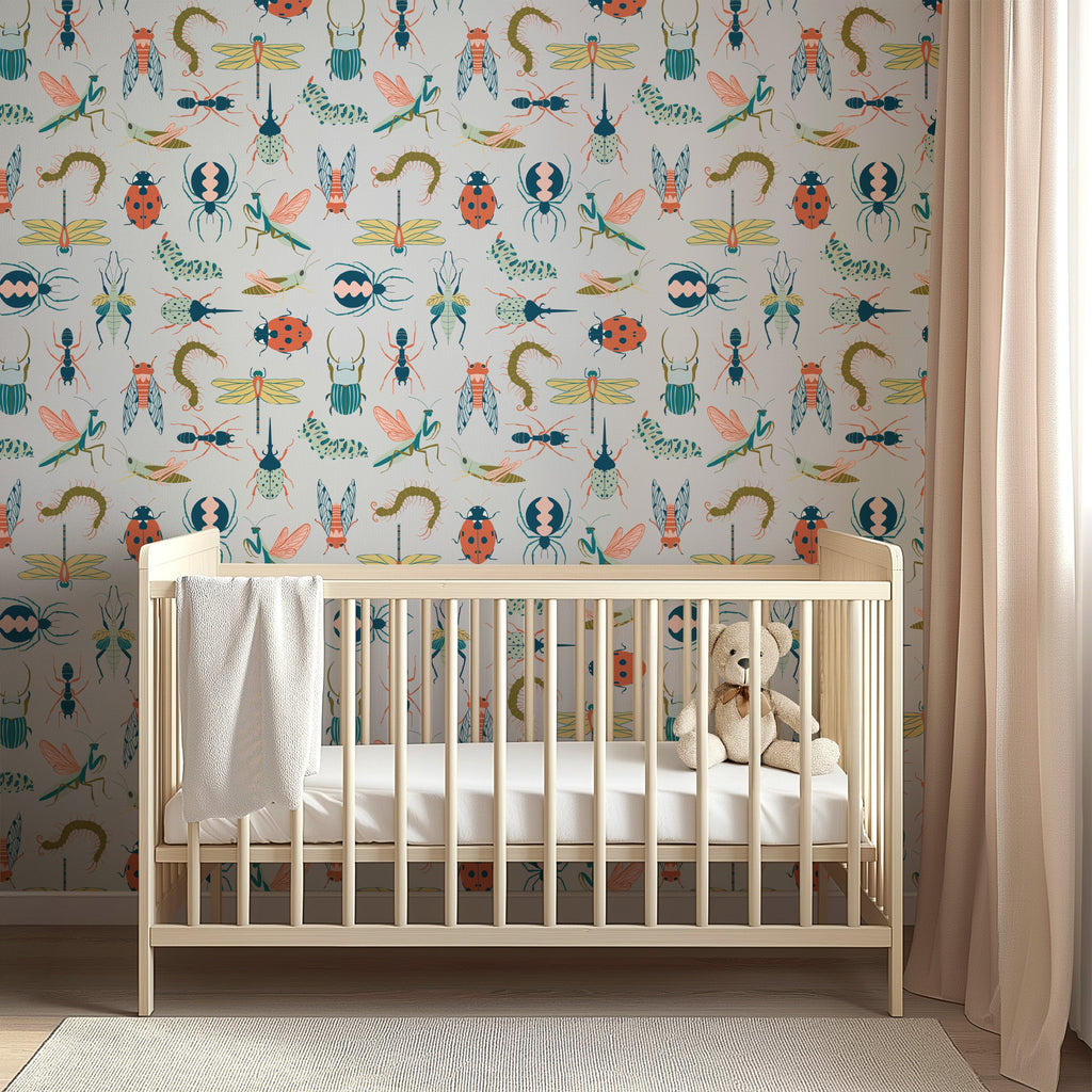 Flick Whimsical Nature-Inspired Removable Wallpaper, Sage Green