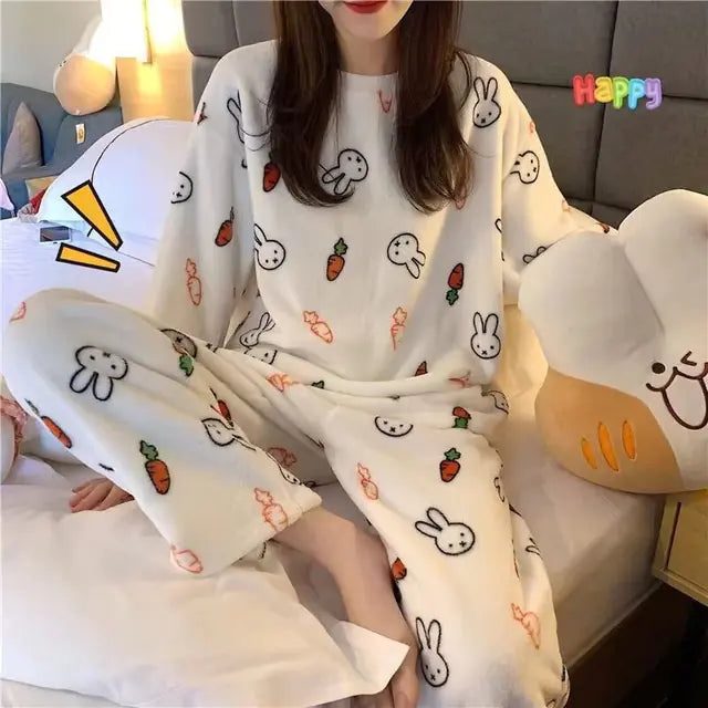 Winter Full-Sleeved Pajama Set for Home Wear