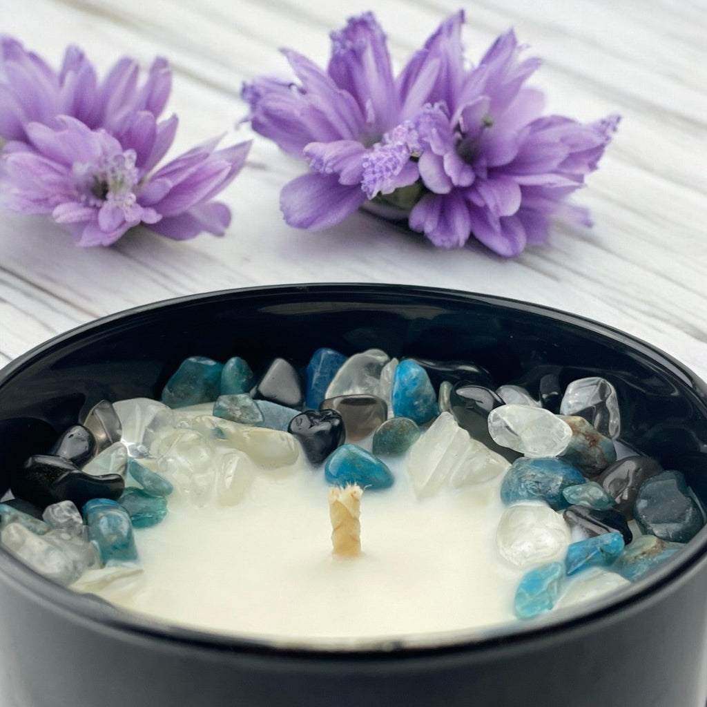 Blackberry Saffron Crystal Candle, 10oz