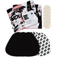 Brassybra Licorice adhesive tape set in black and nude with nipple covers for backless dresses