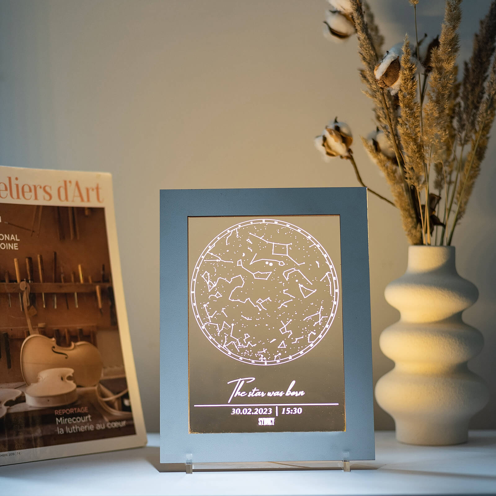 Star Light Frame - Personalized LED Celestial Map Decor 8x10