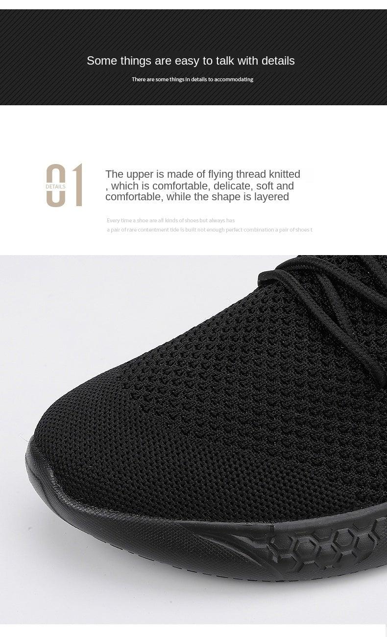 Men's Minimalist Breathable Knit Sneakers for Casual Walking