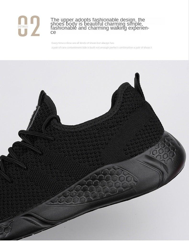 Men's Minimalist Breathable Knit Sneakers for Casual Walking