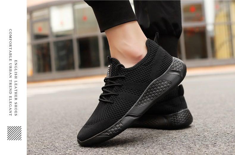 Men's Minimalist Breathable Knit Sneakers for Casual Walking