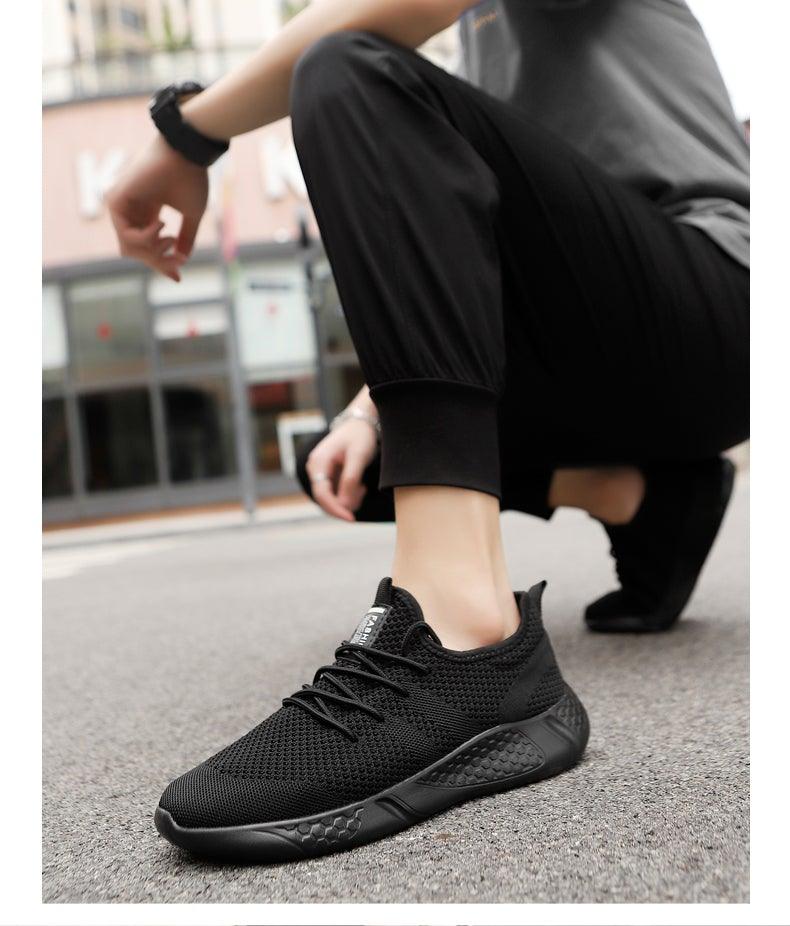 Men's Minimalist Breathable Knit Sneakers for Casual Walking