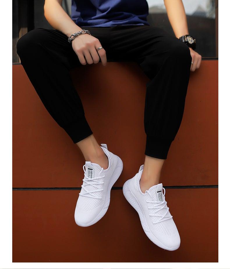 Men's Minimalist Breathable Knit Sneakers for Casual Walking
