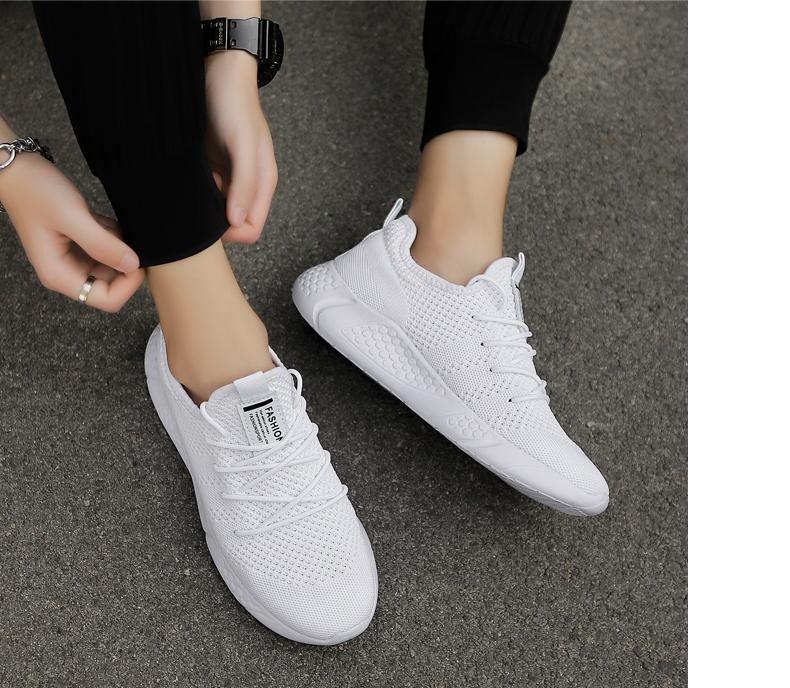 Men's Minimalist Breathable Knit Sneakers for Casual Walking