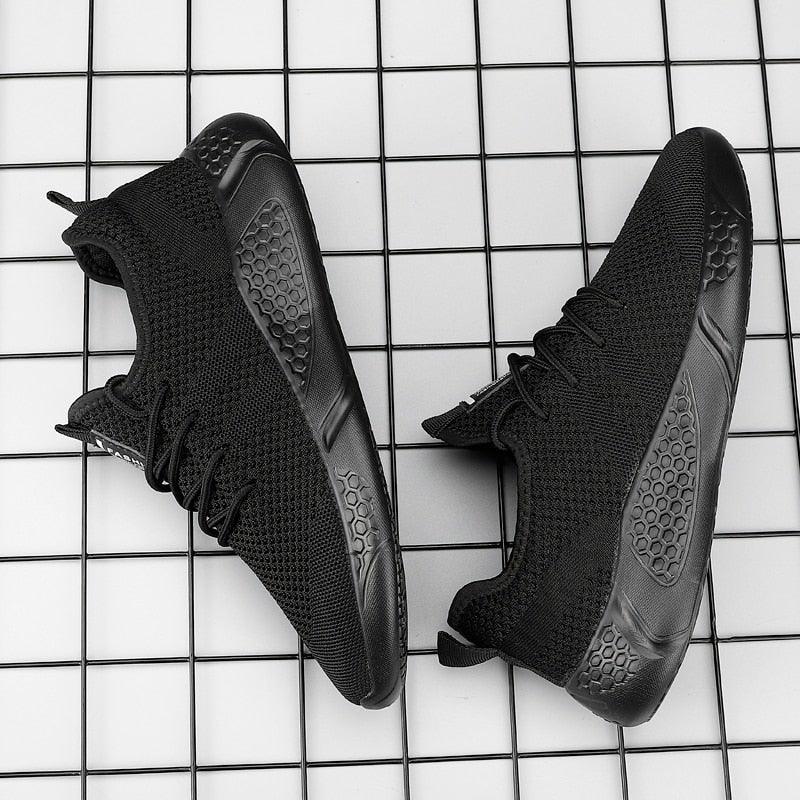 Men's Minimalist Breathable Knit Sneakers for Casual Walking
