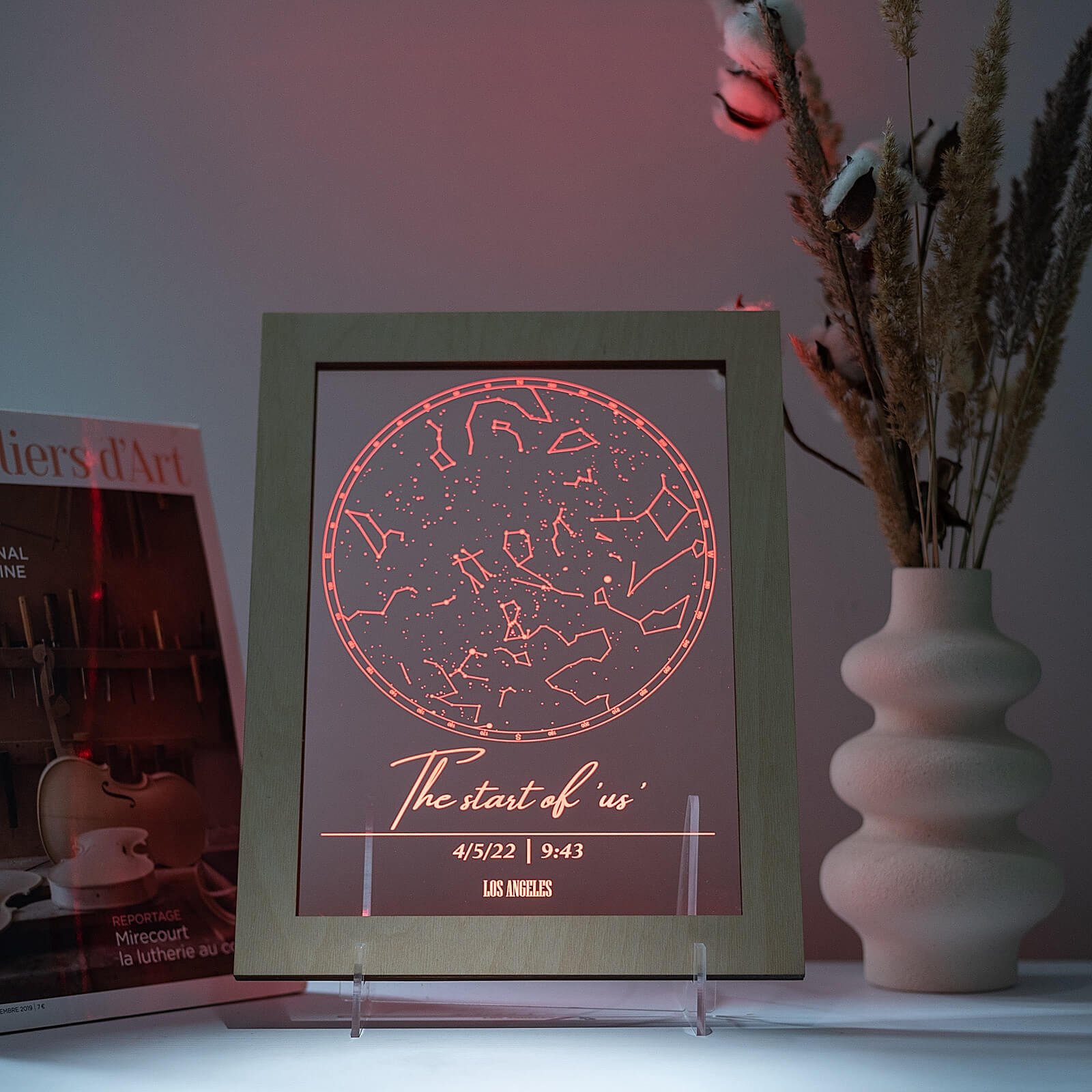 Star Light Frame - Personalized LED Celestial Map Decor 8x10