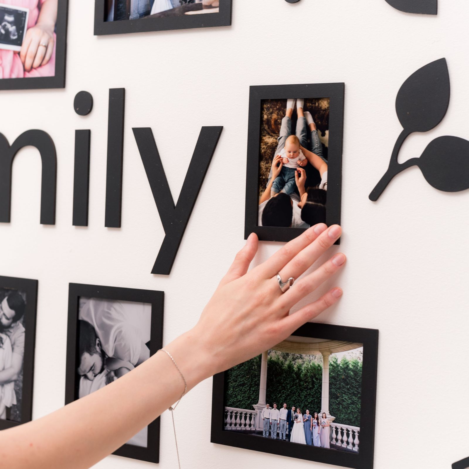 Black Ember LED Family Tree Wall Art with Warm Glow Lighting