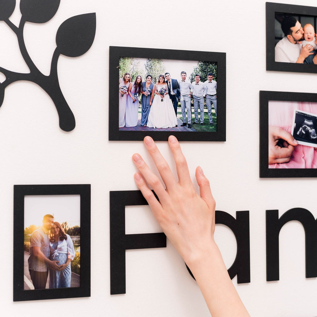 Black Ember LED Family Tree Wall Art with Warm Glow Lighting