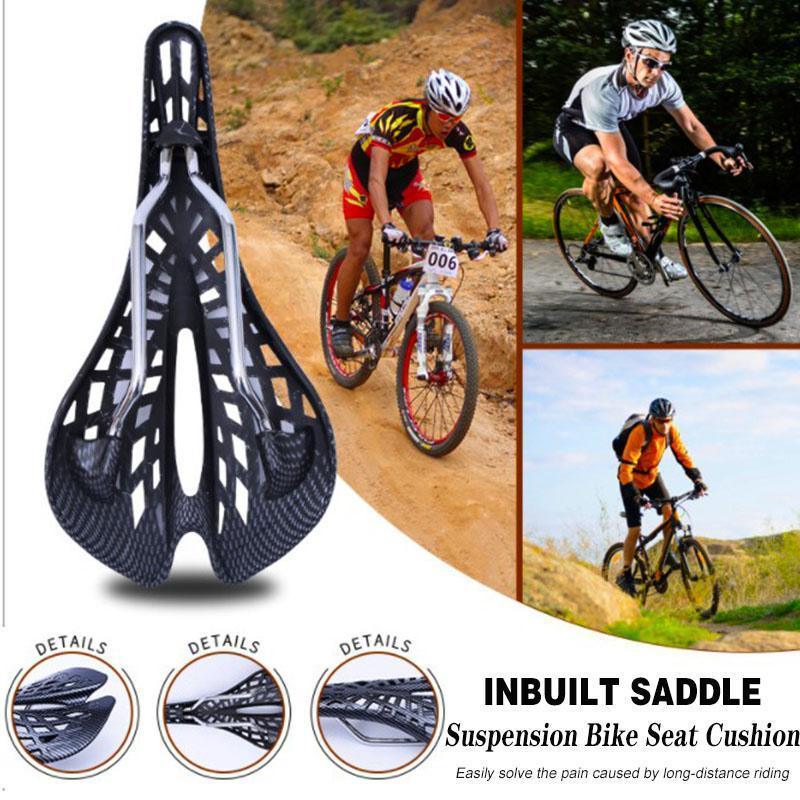 Modern black and green spider web design bike saddle