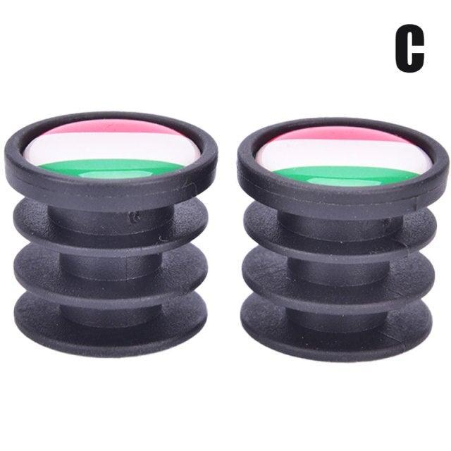 Mini Bicycle Handlebar End Plugs, Decorative National Flag Caps