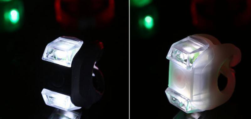 Waterproof Silicone LED Bicycle Safety Light Set for Cycling