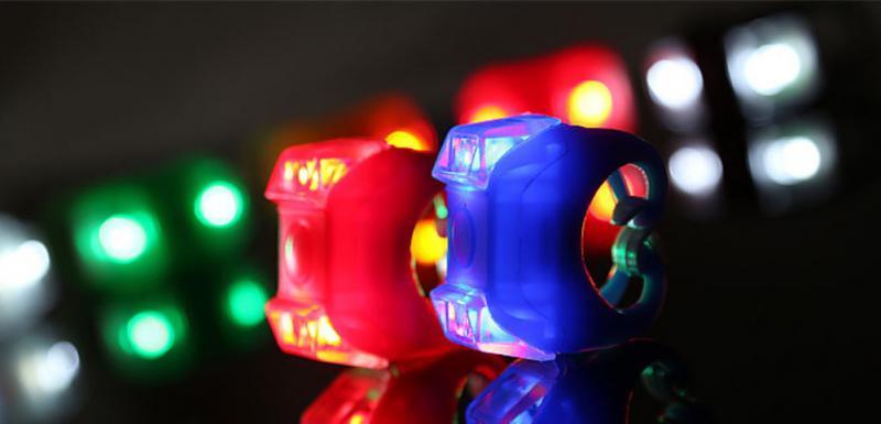 Waterproof Silicone LED Bicycle Safety Light Set for Cycling