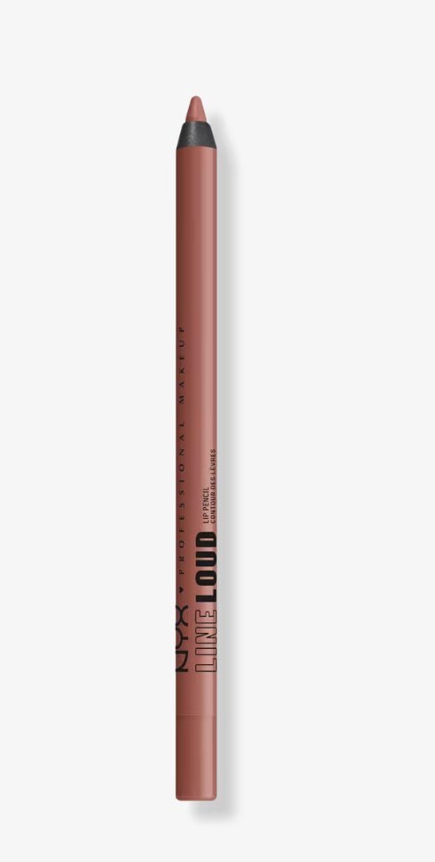 NYX Line Loud Longwear Lip Liner in Nude-Pink shown as a sharpenable pencil
