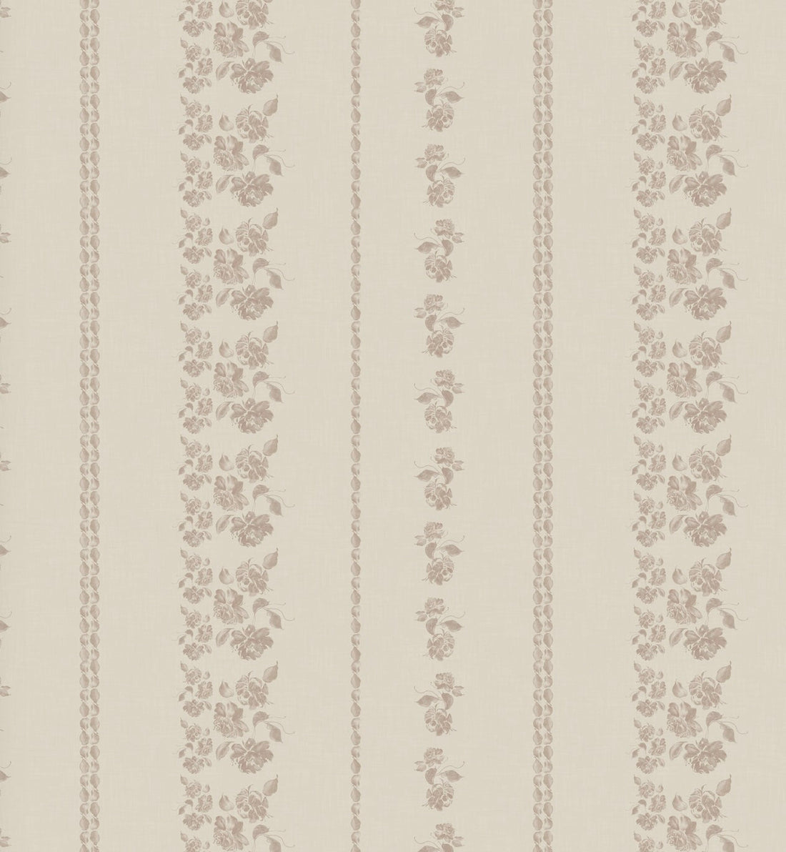 Roselle Stripe Removable Wallpaper in Brown and Cream