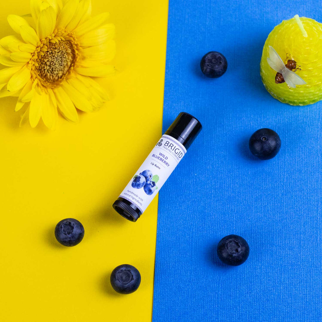 Wild Blueberry Natural Lip Balm Handmade Moisturizing Stick