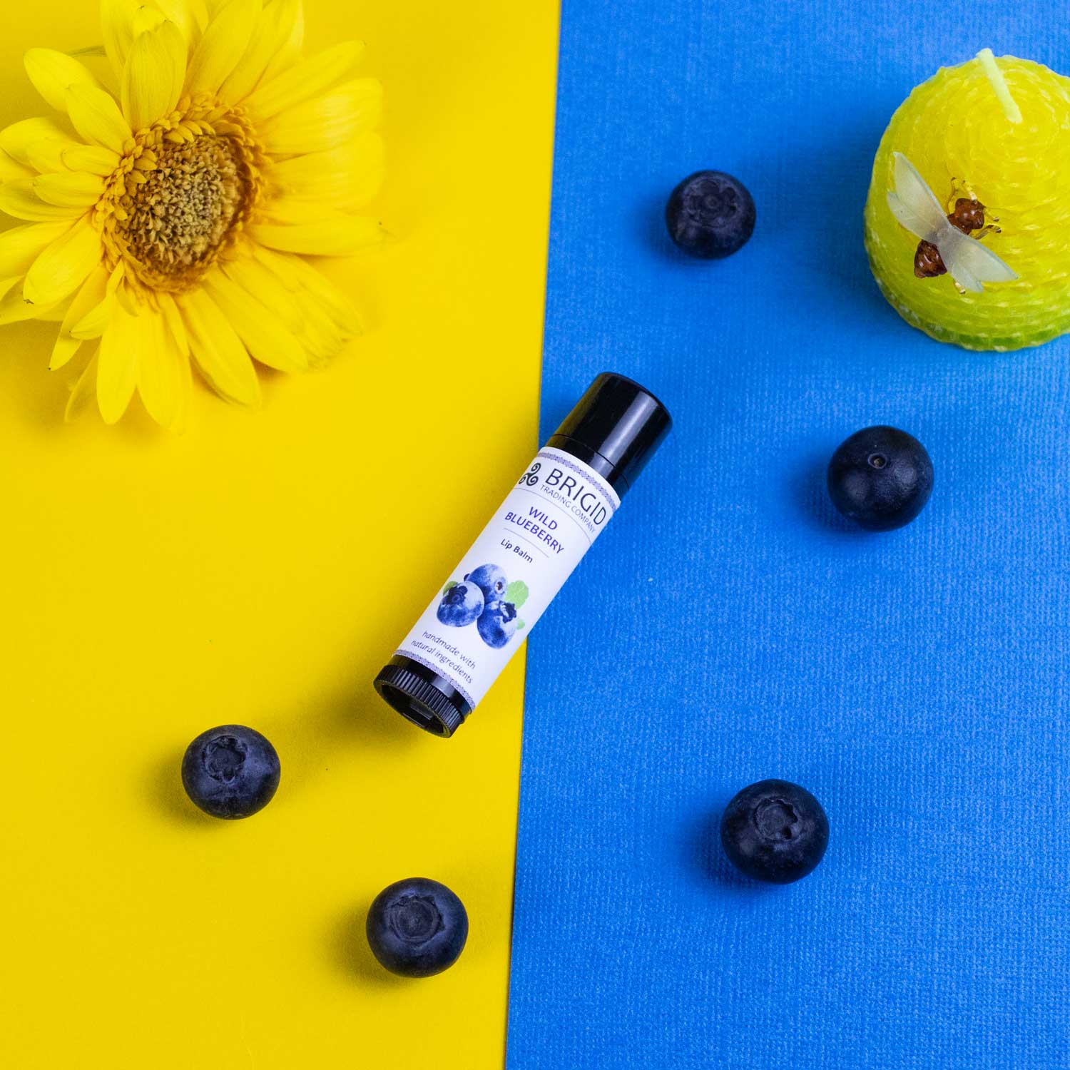 Wild Blueberry Natural Lip Balm Handmade Moisturizing Stick