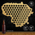 Lithuania Beer Cap Map