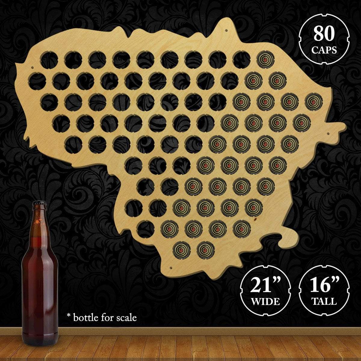 Lithuania Beer Cap Map