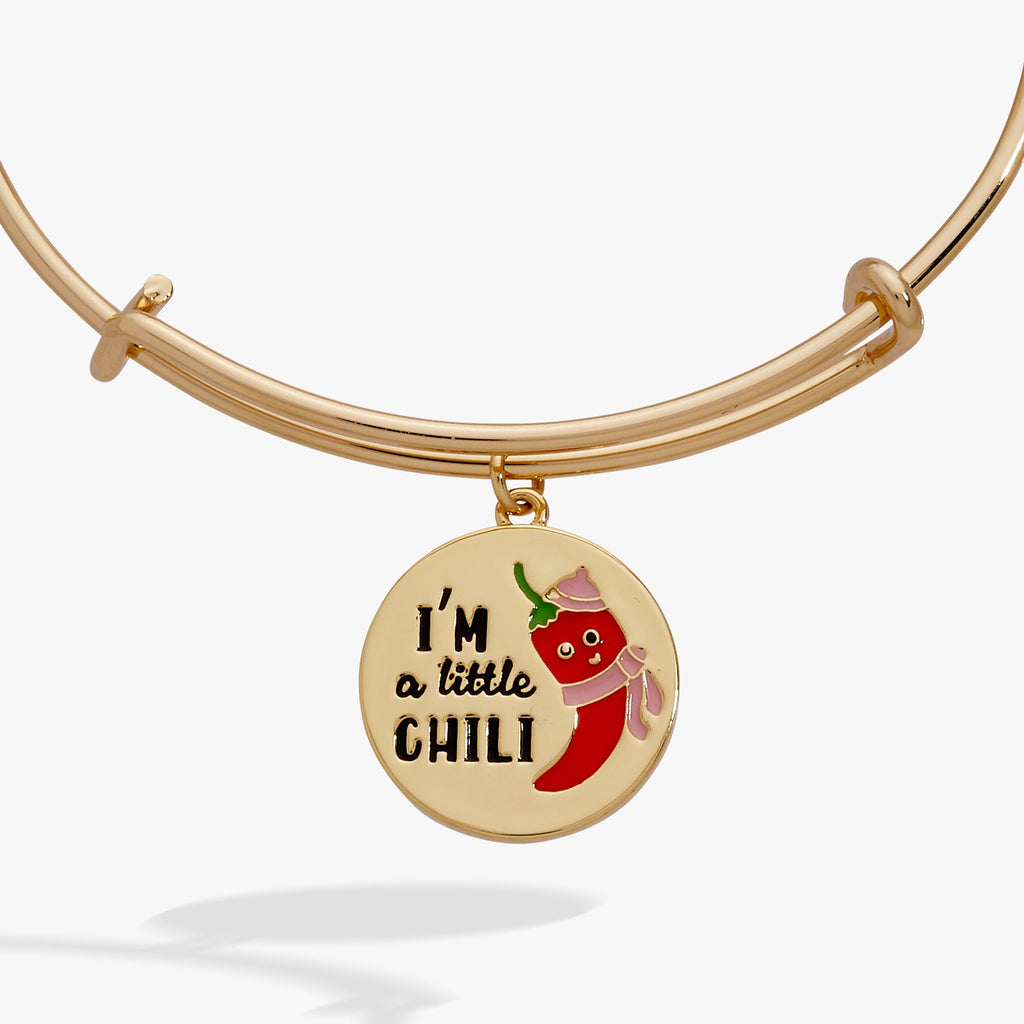 I’m a Little Chili Charm Bangle with Vibrant Enamel Details