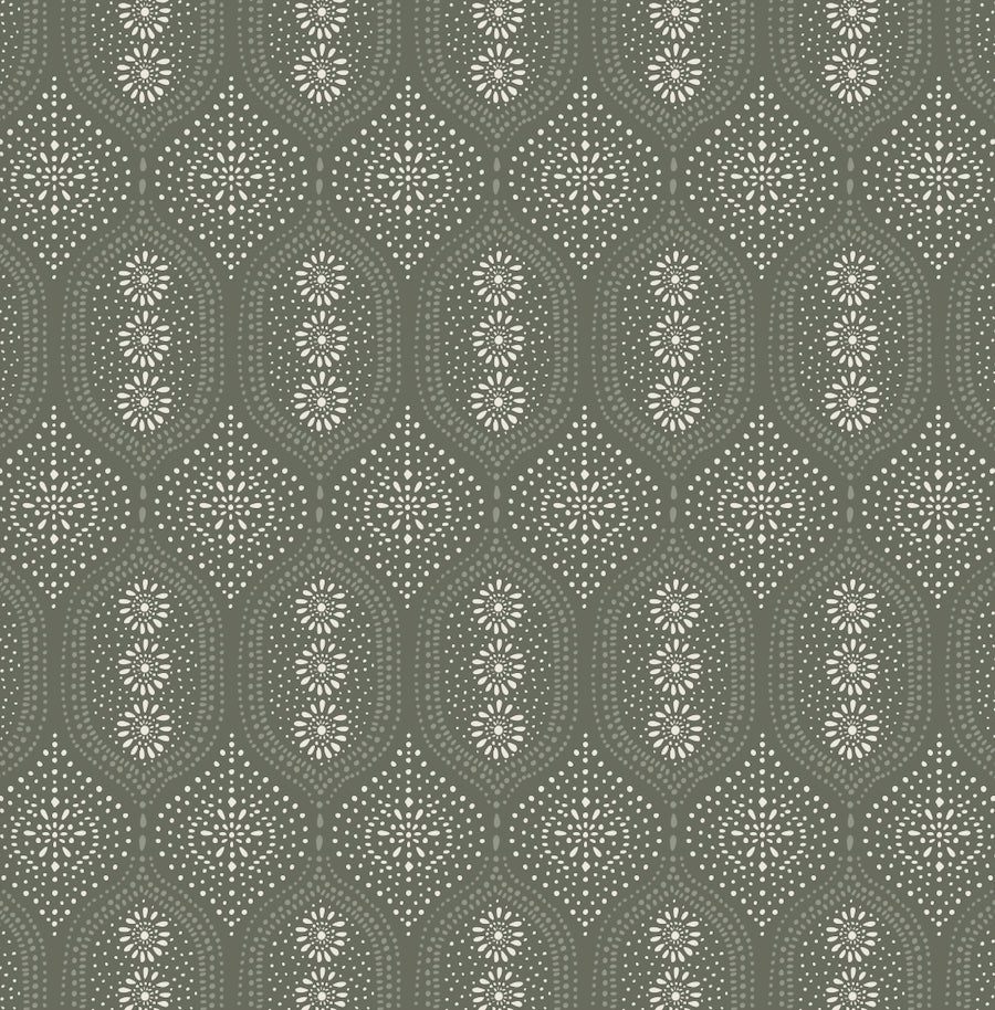 Holloway Geometric Wallpaper - Bohemian Off-White, Beige, and Taupe