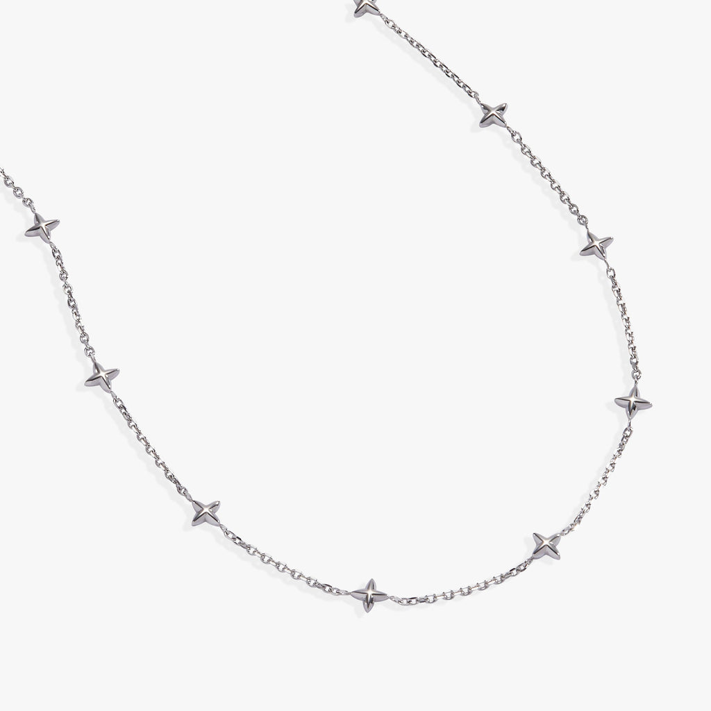 Gold Star Chain Necklace Minimalist Celestial Layering Piece