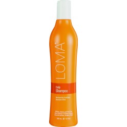 Loma Daily Shampoo bottle for fine to normal hair featuring organic aloe base