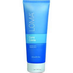 8oz bottle of Loma Curvy Creme styling product for curly hair