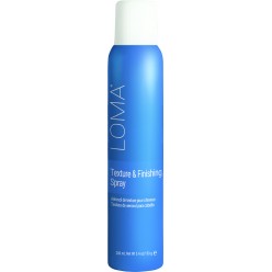 Loma Texture & Finishing Spray bottle in blue and white packaging, 5.4oz.