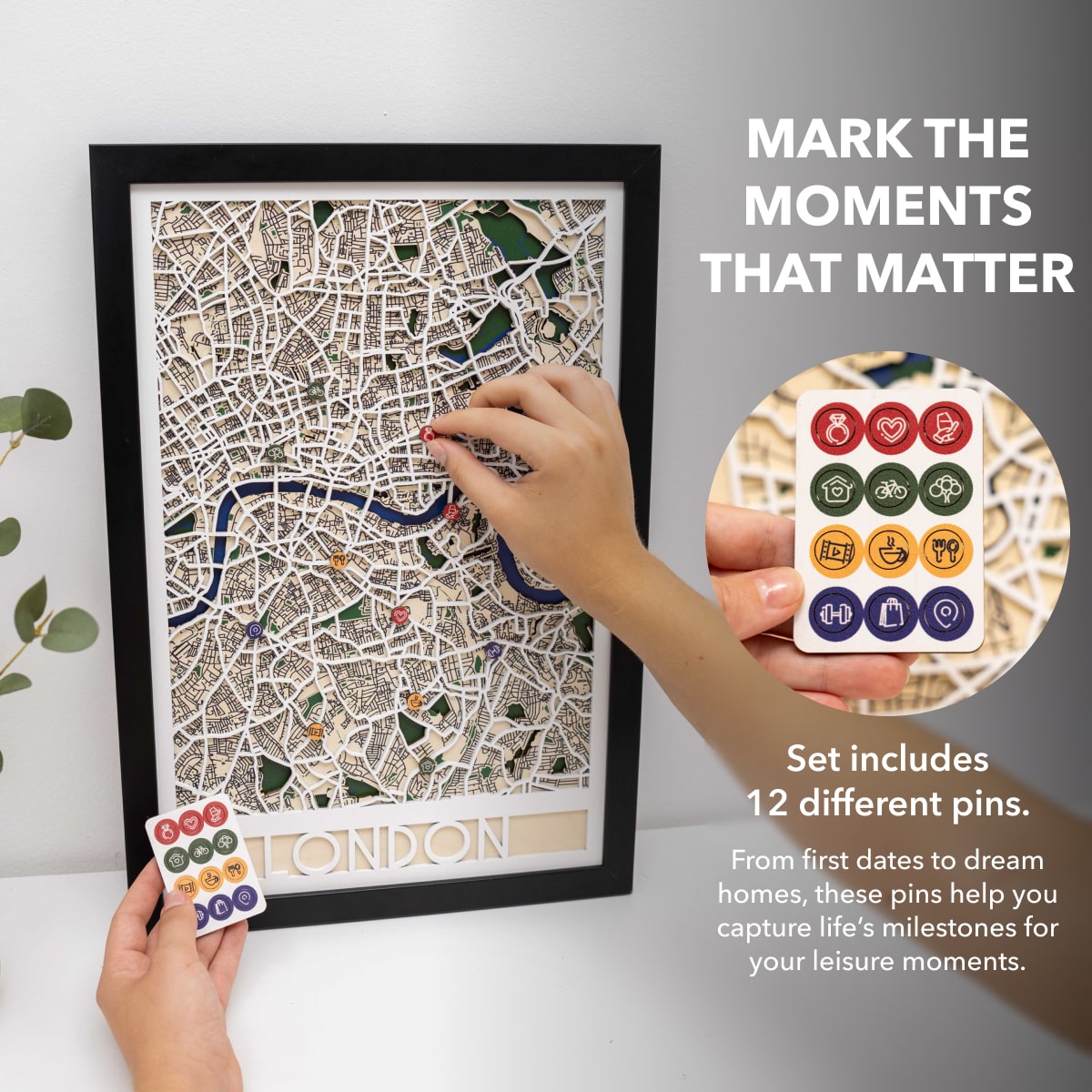 3D London City Map: Modern Minimalist Geometric Wall Art