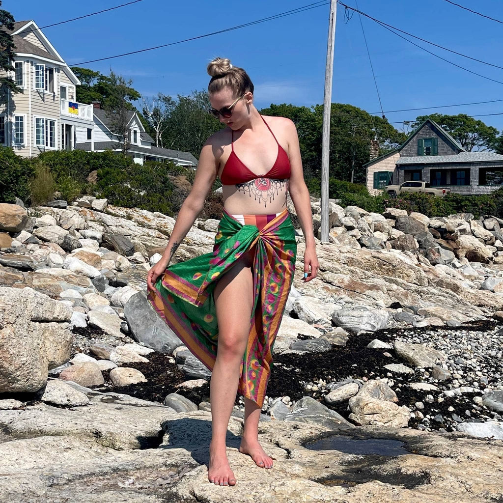 Long Sarong Scarf Lightweight Beach Cover-Up Wrap
