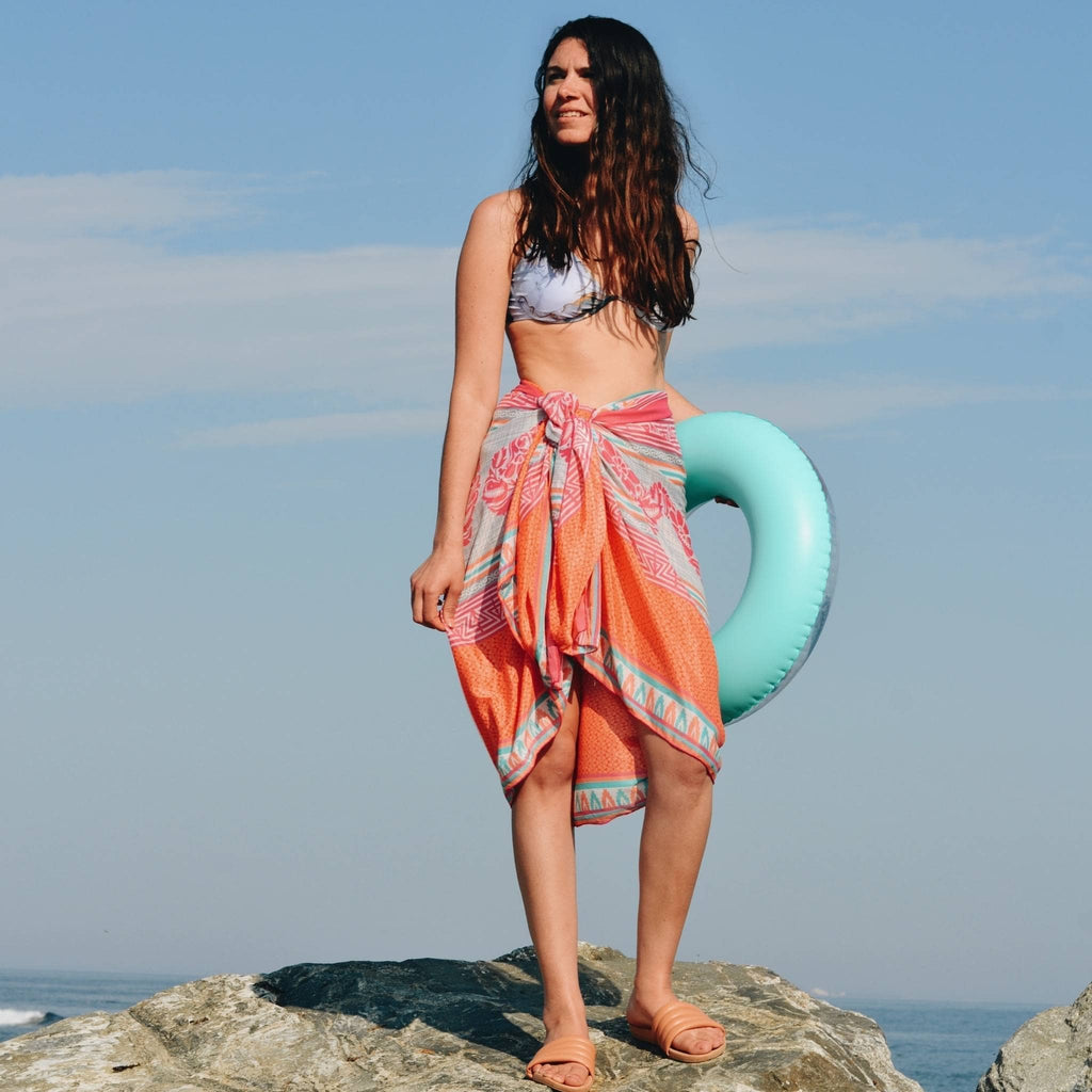 Long Sarong Scarf Lightweight Beach Cover-Up Wrap