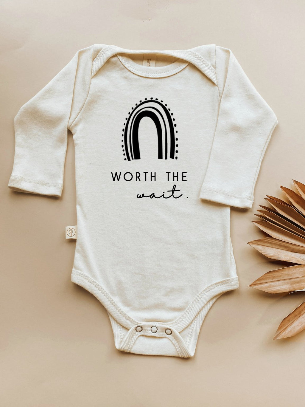 Worth the Wait Rainbow Organic Bodysuit Long Sleeve