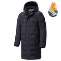 Men’s Heavyweight Hooded Winter Jacket in Navy Blue