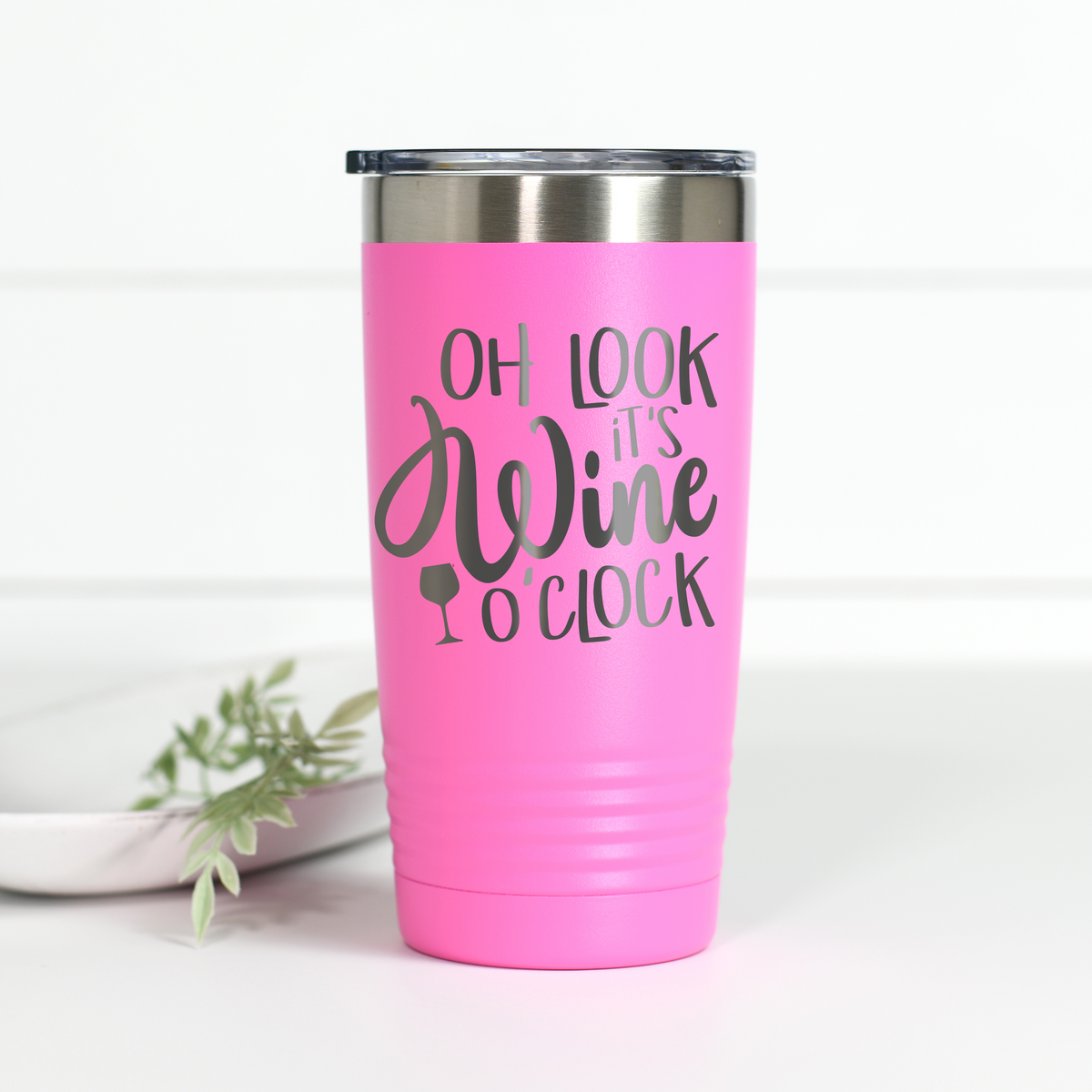 Looks Like It's Wine O'Clock 20 oz Engraved Tumbler