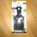 Set of three black Afro fist hair picks for styling natural, curly, and textured hair.